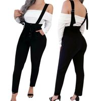Kadın Tulumlar Tulum Kadınlar Rahat Kolsuz Tulum Bodysuits Playsuits Clubwear Sıska Pantolon Kayış Pantolon Kıyafet S-XL