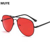 Solglasögon polit mens märke designer metall ram manlig solglasögon mode spegel beläggning UV400 2021 hipster