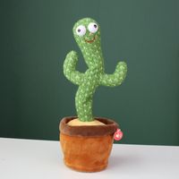 Versão da bateria Dançando falando do partido de canto suprimentos cactus recheado brinquedo de pelúcia eletrônico com canção em vaso de educação precoce brinquedos para crianças namorado engraçado