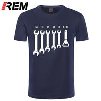 REM Śruba Otwieracz Koszulki Mechaniczne Koszulki Mężczyźni Fix Car Fix Inżynier Bawełna Tee Krótki Rękaw Śmieszne Koszulki Top Tee Odzież męska 220224