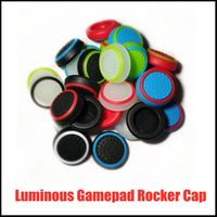 Lidar com Gamepad Cap Rocker Cap PS3 PS4 PS5 Xboxone 360 ​​Luminous Cap Luminoso Cogumelo Cabeça De Dois Colorida Silicone Cap
