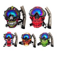 2021 Colour printed silicone pipe skull hookah mask lens mas...