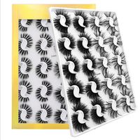 25 ~ 27 mm naturliga långa falska ögonfransar tjocka handgjorda ögonfransar förlängningar 20 par Assorted Packing SW0108