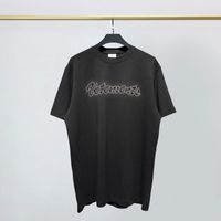 Boy T Shirt Bling Vetements Parlak Logo VTM Tee Geri İşlemeli Metin Tops