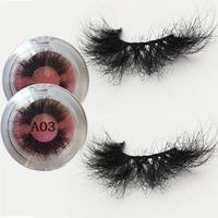 Fluffy fake lashes reusable 3D mink eyelashes long lash supplies women makeup add logo packaging box for wholesale order