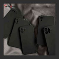 3 stück schwarz flüssiger silikon telefon case für iphone 13 12 11 pro xs max xr x 8 7 6 s 6 plus se 2020 kameraschutz weiche hintere abdeckung w220308