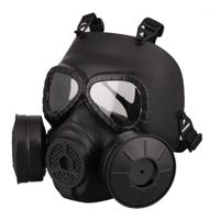 Double Fan Gas Mask CS Filter Paintball Helmet Tactical Army...