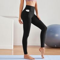 Trajes de yoga Las mujeres estiran leggings, pantalones deportivos de cintura alta para en Europa y América.