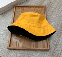 Yellow Black Cotton Bucket Hat Classic Hats Fishing Beach Festival Sun Cap Fashion Head Gear Unisex One Size