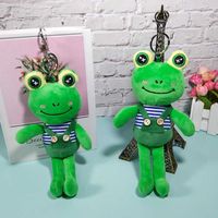 20cm Cartoon Frog Animal Pendant Plush dolls All kinds of animals New Cute Doll School Bag Accessories Keychain Christmas Gift