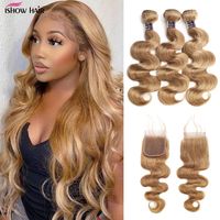 Ishow Ombre Color Hair Weaves Weft Extensions 3 Bundles with...