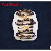 Women Wooden Beads Hair Clips Mixed Different Styles Wood Magic Fashion Double Row Hot Acces qyleBk dh_seller2010