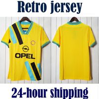 9394 Bayern Retro Away Yellow 1993 1994 Munich Camisetas de Fútbol Soccer Jersey Man Utd United Vintage Shirt de football classique Camiseta
