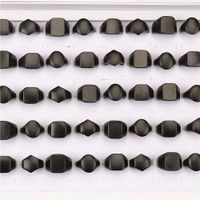 Geometr￭a de moda para hombres Anillo de metal de geometr￭a para mujeres Tama￱o de joyer￭a de 17 mm a 21 mm Estilo de mezcla Color negro 50 piezas/lotes