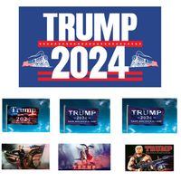 Trump 2024 bandera estadounidense presidente bandera campaña banner impresión digital apoyo jardín jardín