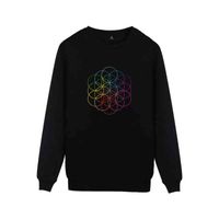Coldplay hip hop sweatshirt populära rockband casual våren fall mens hoodies mode streetwear coldplay svart kläder h1206