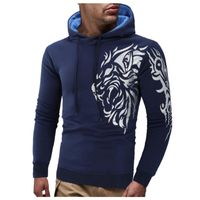 Hoodies masculino moletom homens outono e inverno casual streetwear Totem encapuçado camisola impresso pulôver moda hip hop macho hoodie