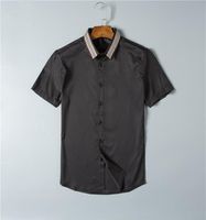 2021Luxury Designer Novos Homens Moda Casual Camisa Marca Camisa Primavera e Verão Slim Shirt Social Motorável M-3XL # 11