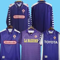 Retro Futbol Formaları Fiorentina 1998 1999 Batistuta 10 Rui Costa 98 ​​99 Ev Klasik Futbol Gömlek 2000 Camisas de Futebol 84 85 89 90 91 92 93 94 95 96 97 Floransa Jersey