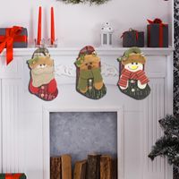 ديكورات عيد الميلاد الجوارب هدايا حقيبة شجرة الديكور عيد الميلاد هدايا Navidad 10x6in جوارب الزخرفة حاملي
