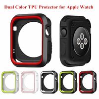 40mm 44mm Dual Color Soft Silicone Cover for Apple Watch 42mm 38mm TPU Protective Case for iWatch Series 1 2 3 4 5 a42
