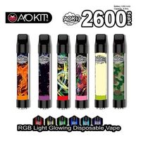 Authentische Aokit-Lux-Einweg-Pod-Gerät mit RGB-Licht-Vape-Stiftsystem 8,5ml 1350mAh-Dampf-Stick-Stift 2600 Puffs 100% originala36