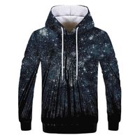 Men' s Hoodies & Sweatshirts 3d Print Space Galaxy Sweat...