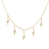 2021 мода панк лигтинг шарм колье ожерелье золото и серебряные цветные ожерелья цепи ключицы для женских ювелирных изделий подарок