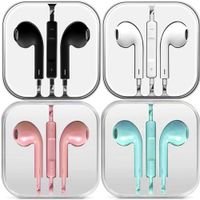 Smart Universal 3.5mm Earphones In-Ear Microphone Volume Control Headset Headphone Earbuds Earpods For IPhone 4 5 6 ipad mini ipod mp3 Samsung htc android phone