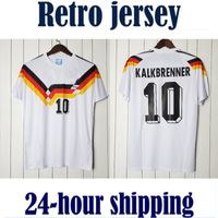 Chemise rétro allemande 1990 Home Soccer Jersey Taille S-2XL
