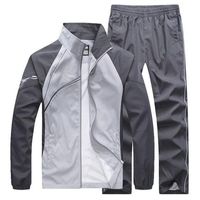 Os faixas dos homens definem primavera outono homens sportswear 2 peças esportivas terno jaqueta + calça sweatsuit masculino vestuário roupas tamanho 5xl