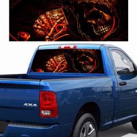 Poker Gimmick Skull bakfönster Glas Bilklistermärke SUV Car Pickup Personlighet Modifierad Autos Dekaler Anti-High Beam