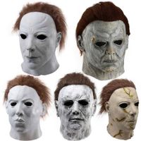 Halloween Mask Michael Myers Scary Cosplay Headgear Horror Latex Full Face Masks Adult Movie Helmet Carnival Party Costume G0910