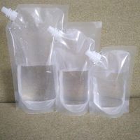 Bouteilles d'eau 500 ml de boisson plastique de boisson en plastique sac à boisson pochette pour boissons liquides jus de jus de lait de café clair