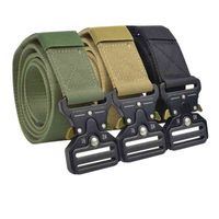 Cinturón táctico del ejército de cinturón de cinturón de nylon ajustable duradero de cinturón con hebilla metálica