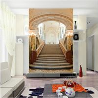 Wallpapers Großhandel 3D-Korridor-Treppen-Wandbildwand für Wohnzimmer TV-Hintergrund PO PAPEL DE PAREDE-Aufkleber