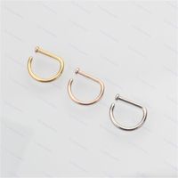 Wysoki polerowany ASTM 36 18G Design nos klip śrubowy pierścień piercing biżuteria 220228