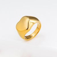 Eheringe 18k Gold plattiert Edelstahl klobig Ring für Frauen Männer Unisex Chic Dick hohl Herz wasserdichtem Schmuck