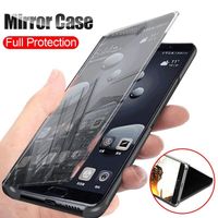 Miroir de luxe Flip Téléphone Cas pour Realme 9pro plus 9 9i 8 8pro 8i 5G 4G 7I C31 C21 Clear View Stand Protection Shell
