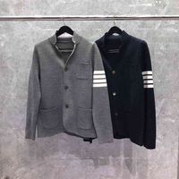Tb Thom Classic 4-bar Single Breasted Knitting Sport Suit Jacket Coat Korean Style Business Casual