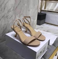 Fashion plaid womens designer sandals vintage gold high heel...