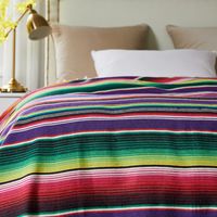 Praia cobertor toalha de praia borlas lançam tapete estilo mexicano cobertores piquenique mesa listrada artesanal