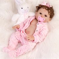 18 "realistica bella ragazza bambola rinata baby bambole full corpo morbido in silicone vinile neonati neonati impermeabile