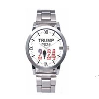 Trump 2024 Armbandsur 5 stilar Party Favor Trumps Strap Watch Retro Brev Tryckta män Quartz Watchess CCF8876
