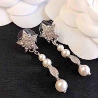 Luxus Stil Tropfenohrring mit Perle und Diamant für Frauen Verlobungsliebhaber Schmuck Geschenk mit Box PS4058