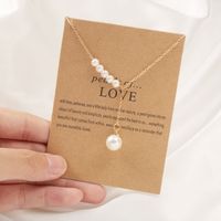 Wish Card Letter Moon Star Butterfly Pearl Pendant Necklace Women Clavicle Chain Choker Wedding Couple Jewelry Gifts