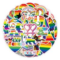 50 teile / satz lesbisch homosexuell bunte regenbogen aufkleber ästhetisch laptop wasserflasche wasserdichte graffiti aufkleberaufkleber packs