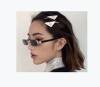 Clips de pelo Barrettes con estilo Lnsta-estilo metal invertido triángulo clip horquilla arco corbata lisa 2021 joyería vintage para mujeres