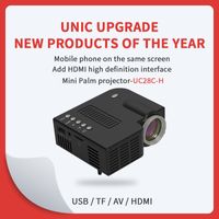 UC28CH Portable LED Projektor HDMI Mini Video Projektor Hem Media Player stöder 1080p Family Video Projector Kids Gift