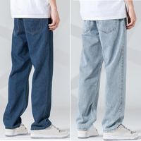 Men' s Jeans Straight For Men Outdoor Casual Loose Trous...